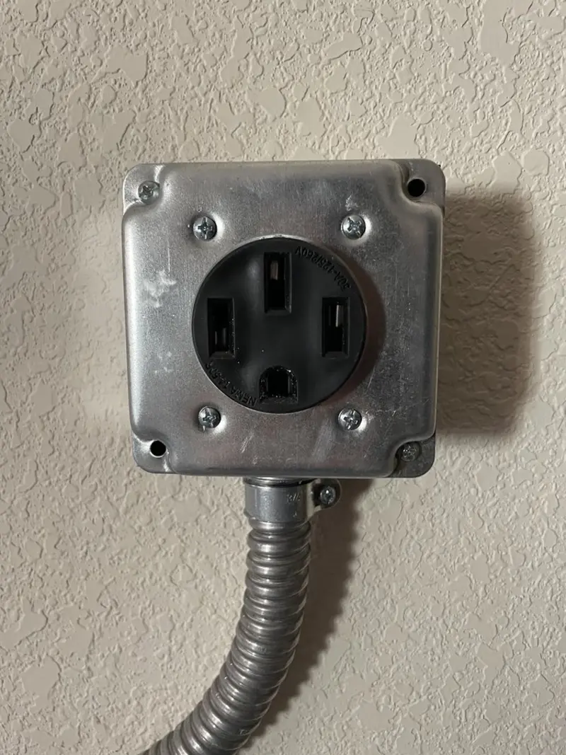 NEMA 14-50 outlet installed for Smart Home Electrical in Boulder